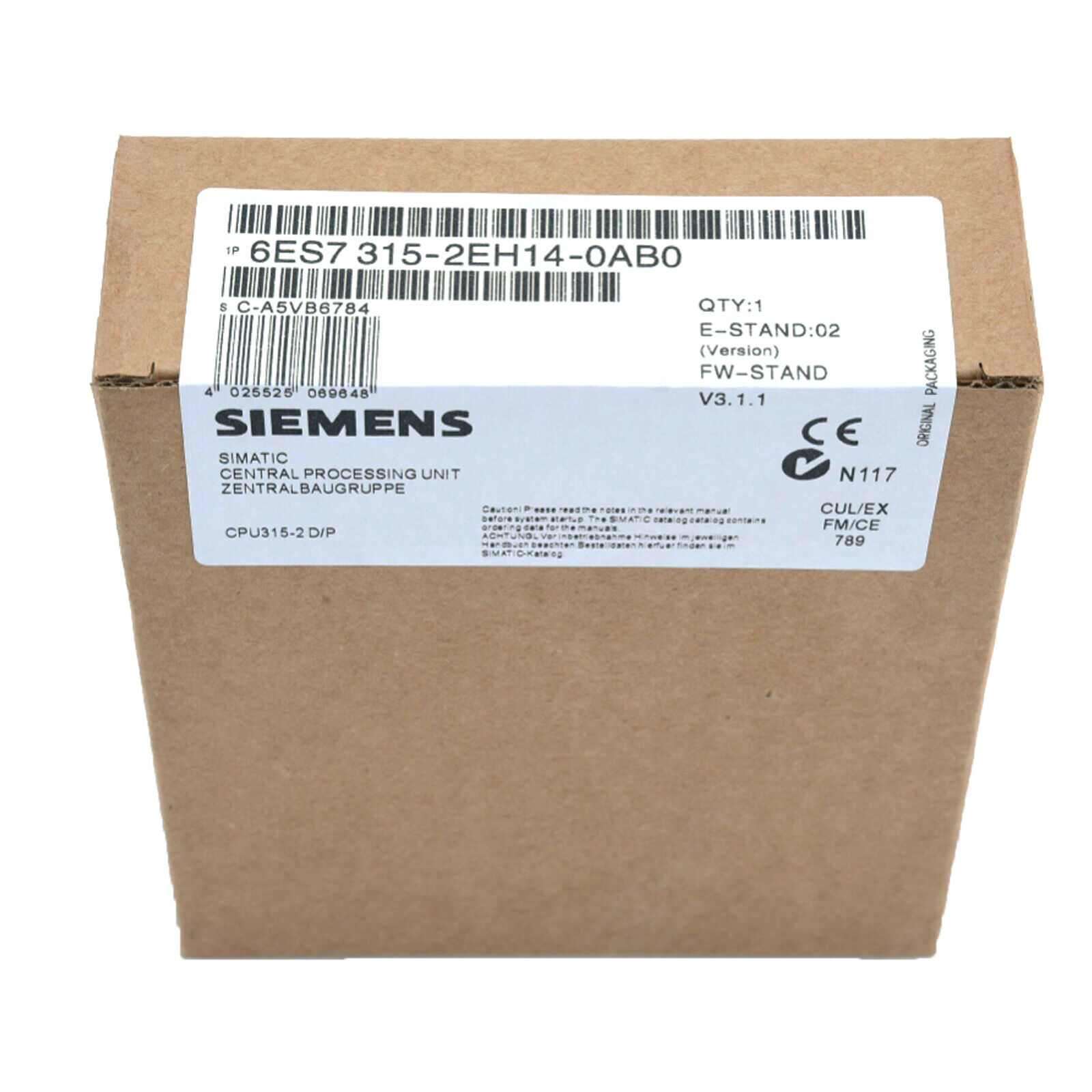 New Siemens CPU 6ES7315-2EH14-0AB0 6ES7 315-2EH14-0AB0