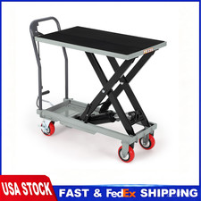 GRAVEE 330 LB Hydraulic Lift Table Cart Single Scissor Lift Table Adjust Height picture