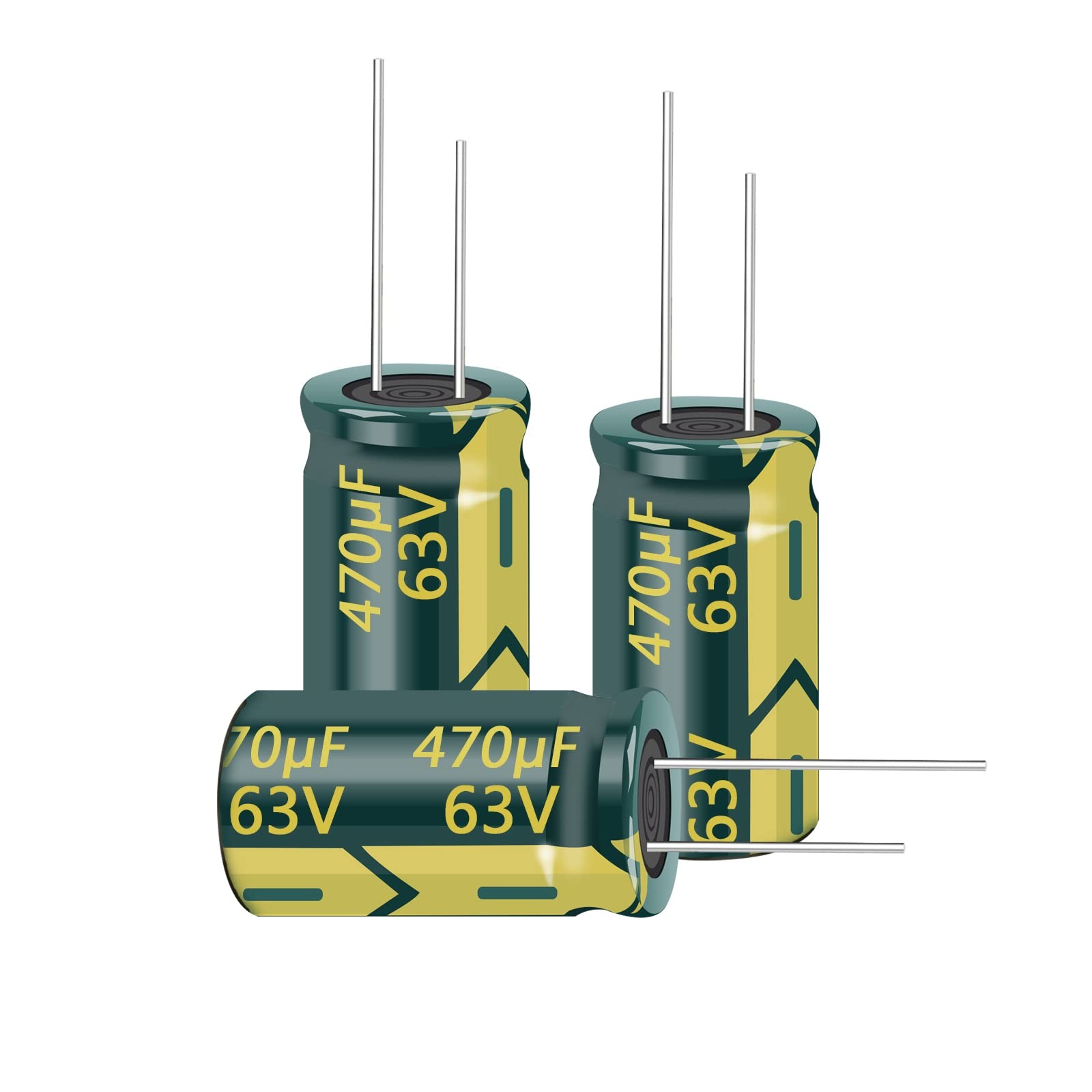 Cermant 20pcs 63V 470uF 10x20mm Aluminum Electrolytic Capacitors | High frequ... Cermant 20pcs 63V 470uF 10x20mm Aluminum Electrolytic Capacitors | High frequ...