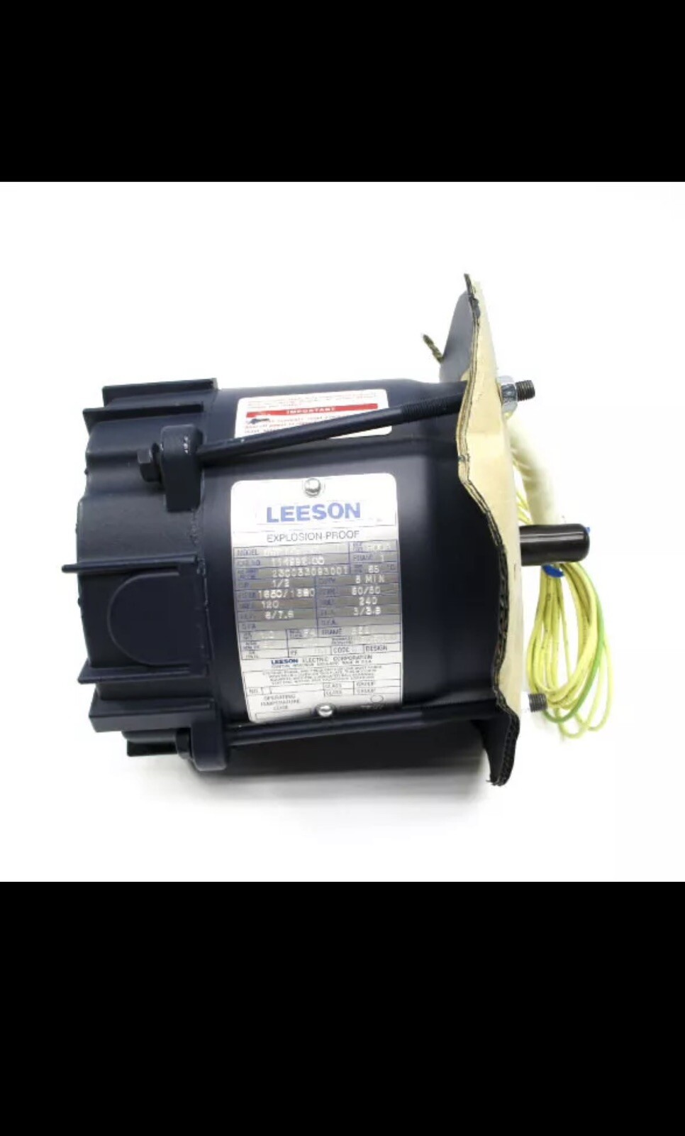 LEESON Electric Motor 114992.00 U6P17EZ1A 120/240V 1/2 H.P. LEESON Electric Motor 114992.00 U6P17EZ1A 120/240V 1/2 H.P.