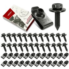 50 Pcs Automotive Body Bolts/Screws & U-Nut Clips Kit, Multipurpose Fender Bolts picture
