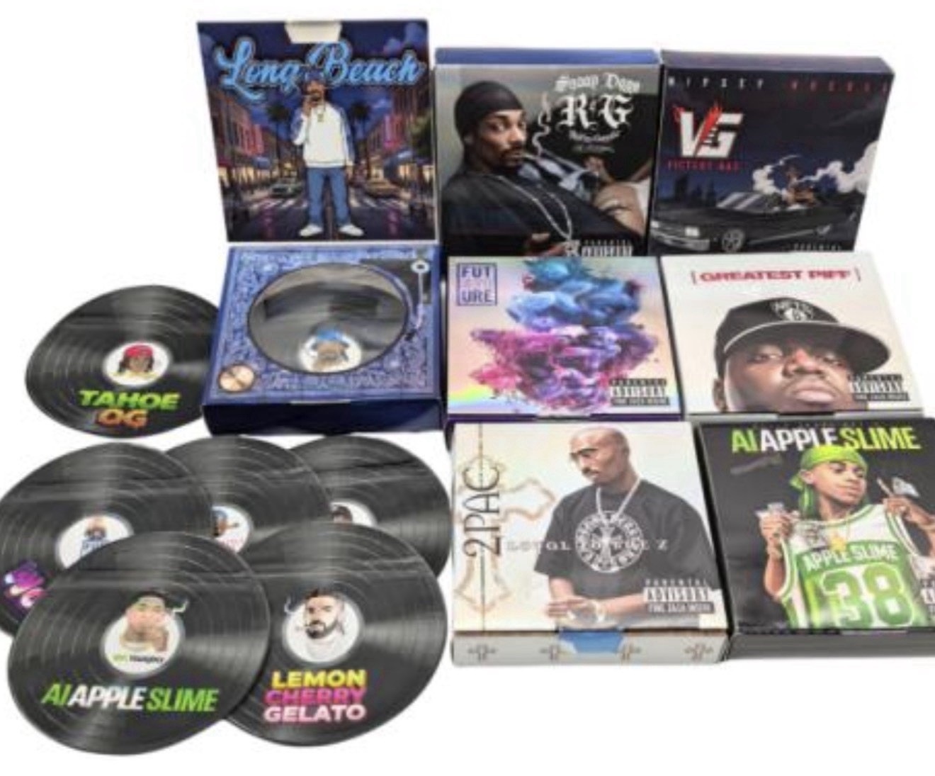 64 -3.5 Mylar Bag & Box Combo Vinyl Record Packaging Collector Style (64 sets) 