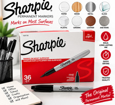 Sharpie 1884739 Permanent Marker Fine Point 36 Pieces - Black picture