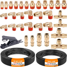 32 Pcs Brass DOT Air Line Fittings with 1/4
