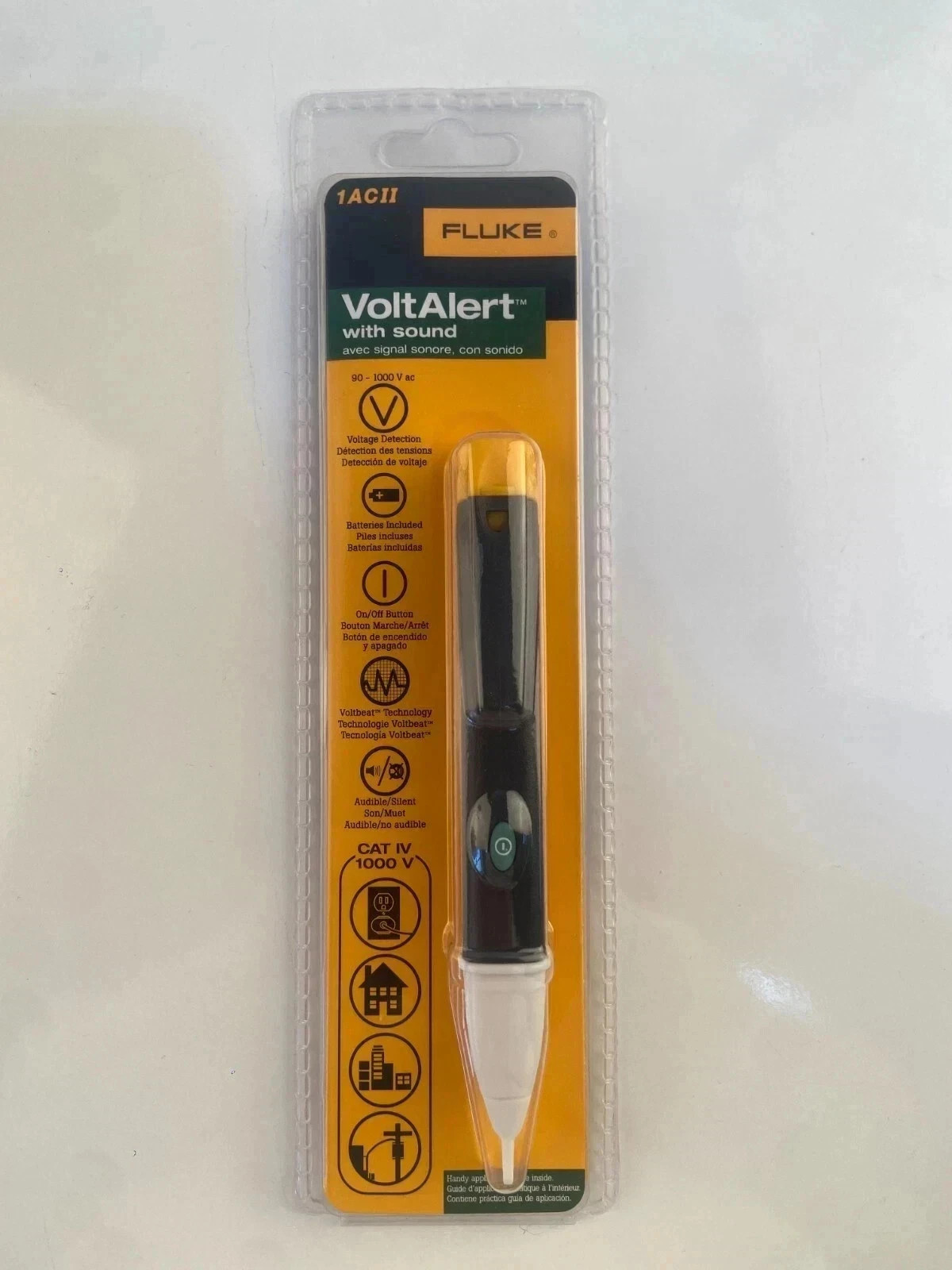 Fluke 1AC II VoltAlert Non-Contact Voltage Tester, Pocket-Sized, 90-1000V AC-NEW Fluke 1AC II VoltAlert Non-Contact Voltage Tester, Pocket-Sized, 90-1000V AC-NEW