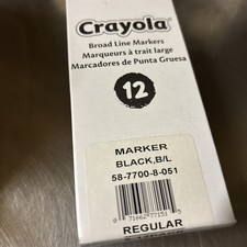 Crayola 12 Count Black Original Bulk Markers picture
