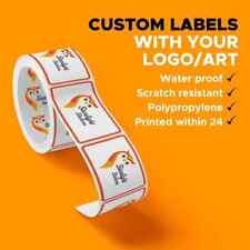 Custom Rectangle Labels and Stickers, On a Roll Custom Printed Label with Logo picture