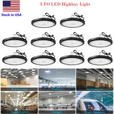 10Pack UFO LED High Bay Light, Bay Lighting Fixture with US Plug for Warehouse picture