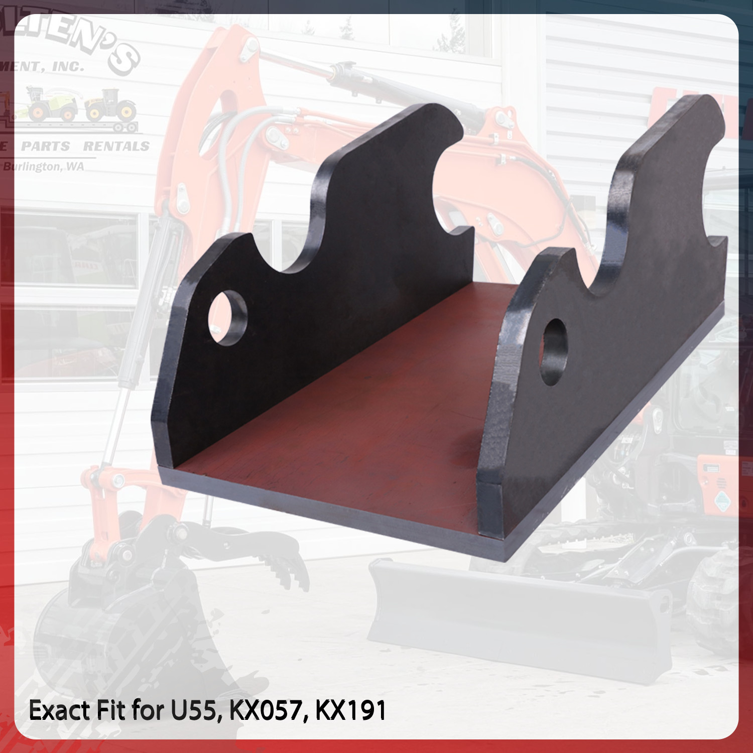 Quick Attach Bucket Ears Attachment Plate For Kubota U55 KX057 KX191 Quick Attach Bucket Ears Attachment Plate For Kubota U55 KX057 KX191