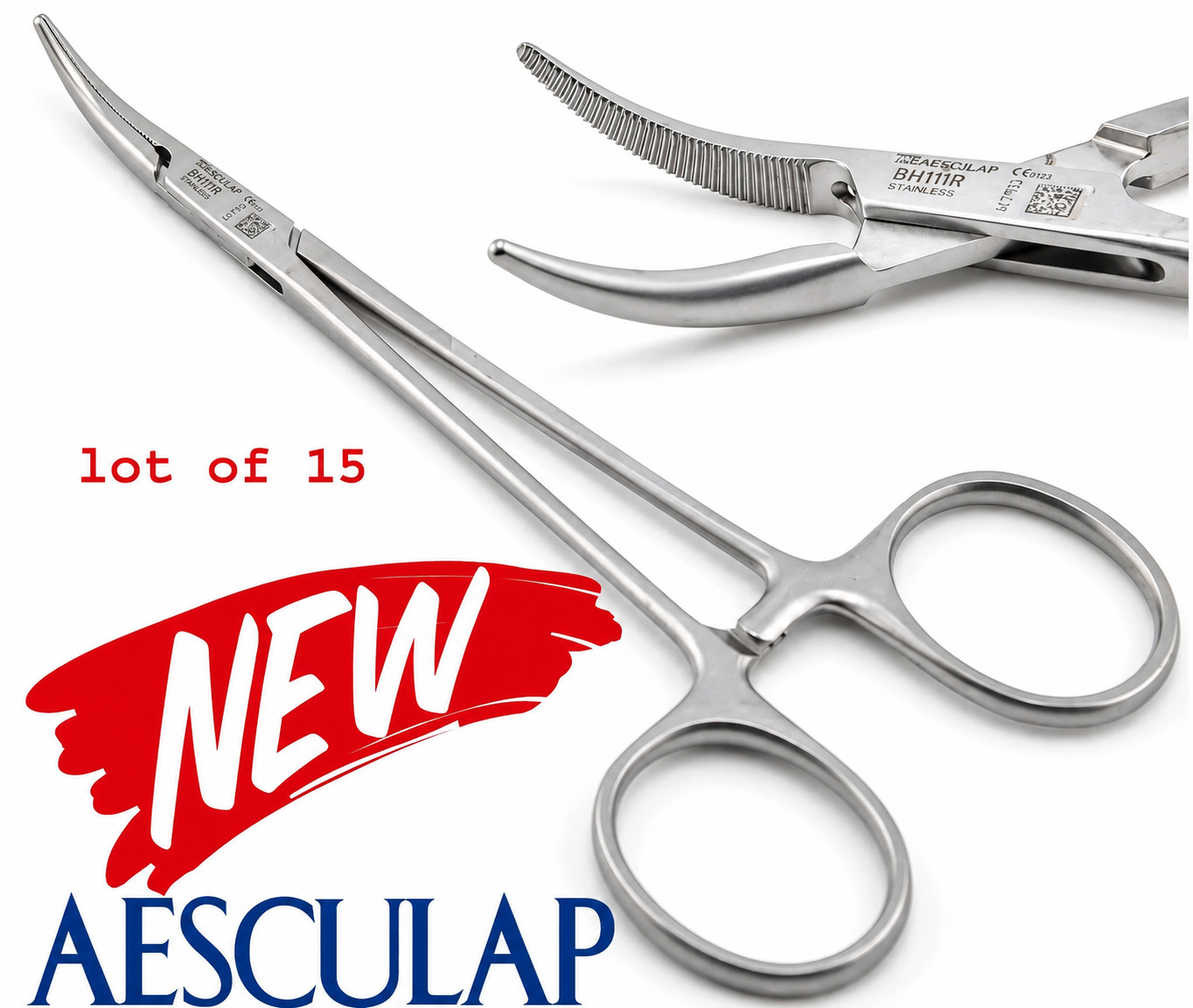 AESCULAP BH111R Halsted Mosquito Crile Forceps Curved Serrated Jaw 5 AESCULAP BH111R Halsted Mosquito Crile Forceps Curved Serrated Jaw 5