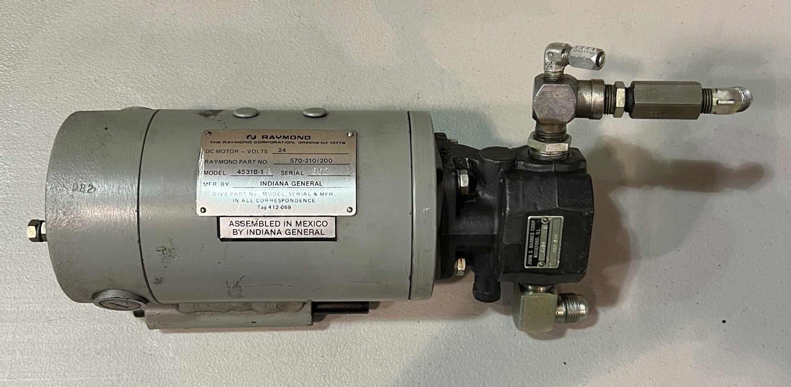 Raymond 4531B-1A DC Motor 24V 570-210/200 Indiana General Forklift Motor