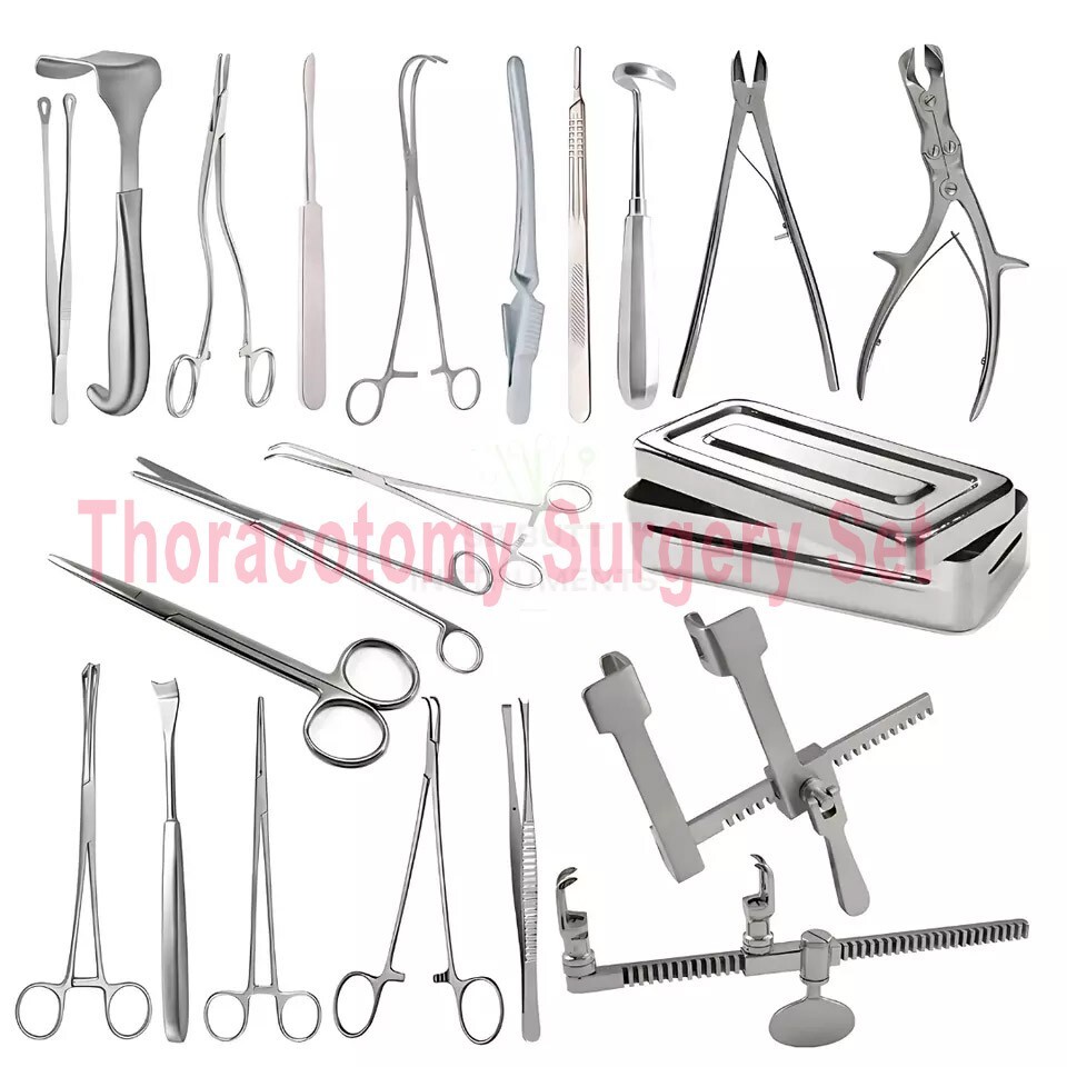 24 Pcs Thoracotomy Surgery Set Surgical Instruments for Thoracic Procedures 24 Pcs Thoracotomy Surgery Set Surgical Instruments for Thoracic Procedures