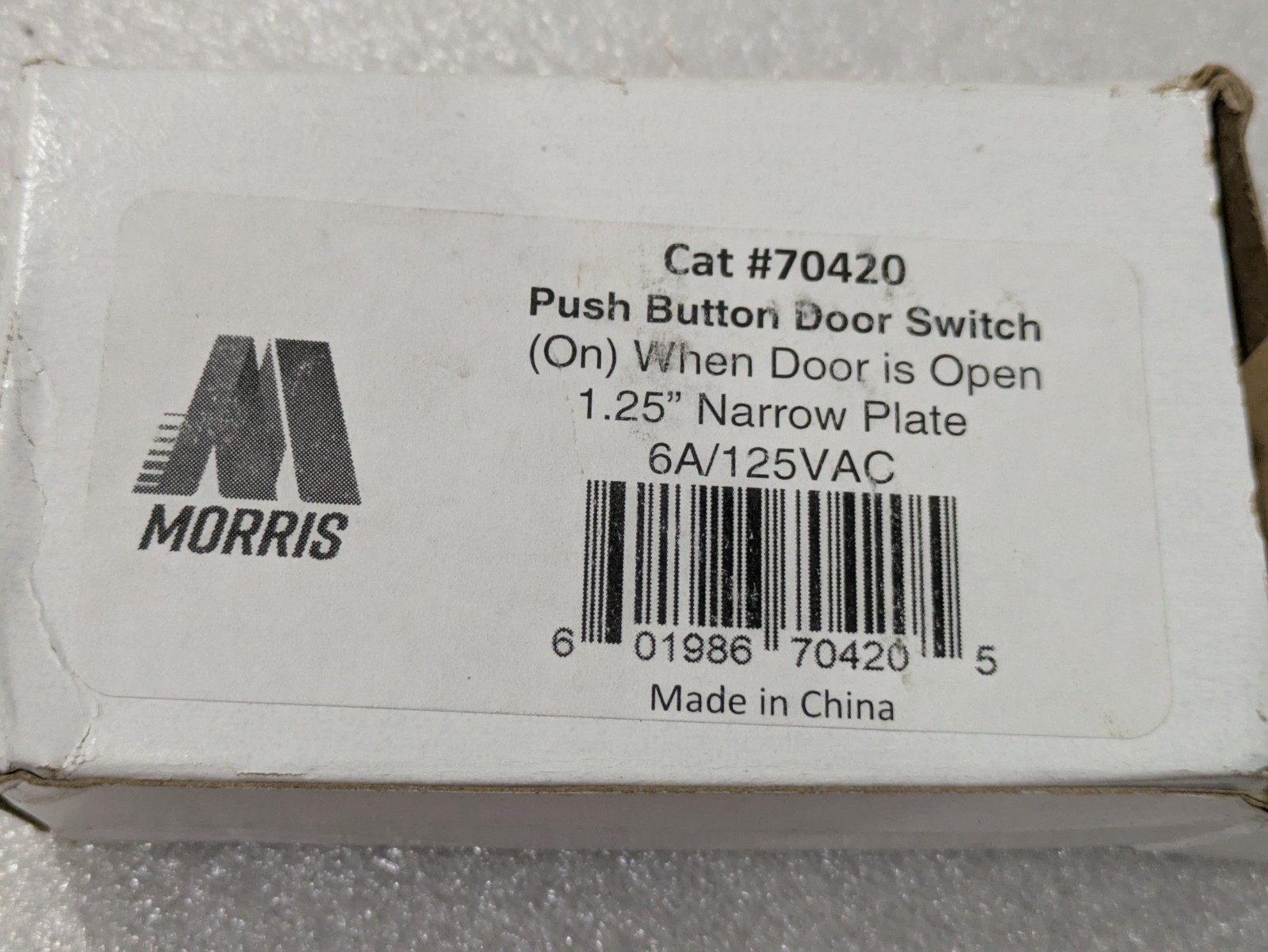 MORRIS  70420 PUSH BUTTON DOOR SWITCH  1.25\