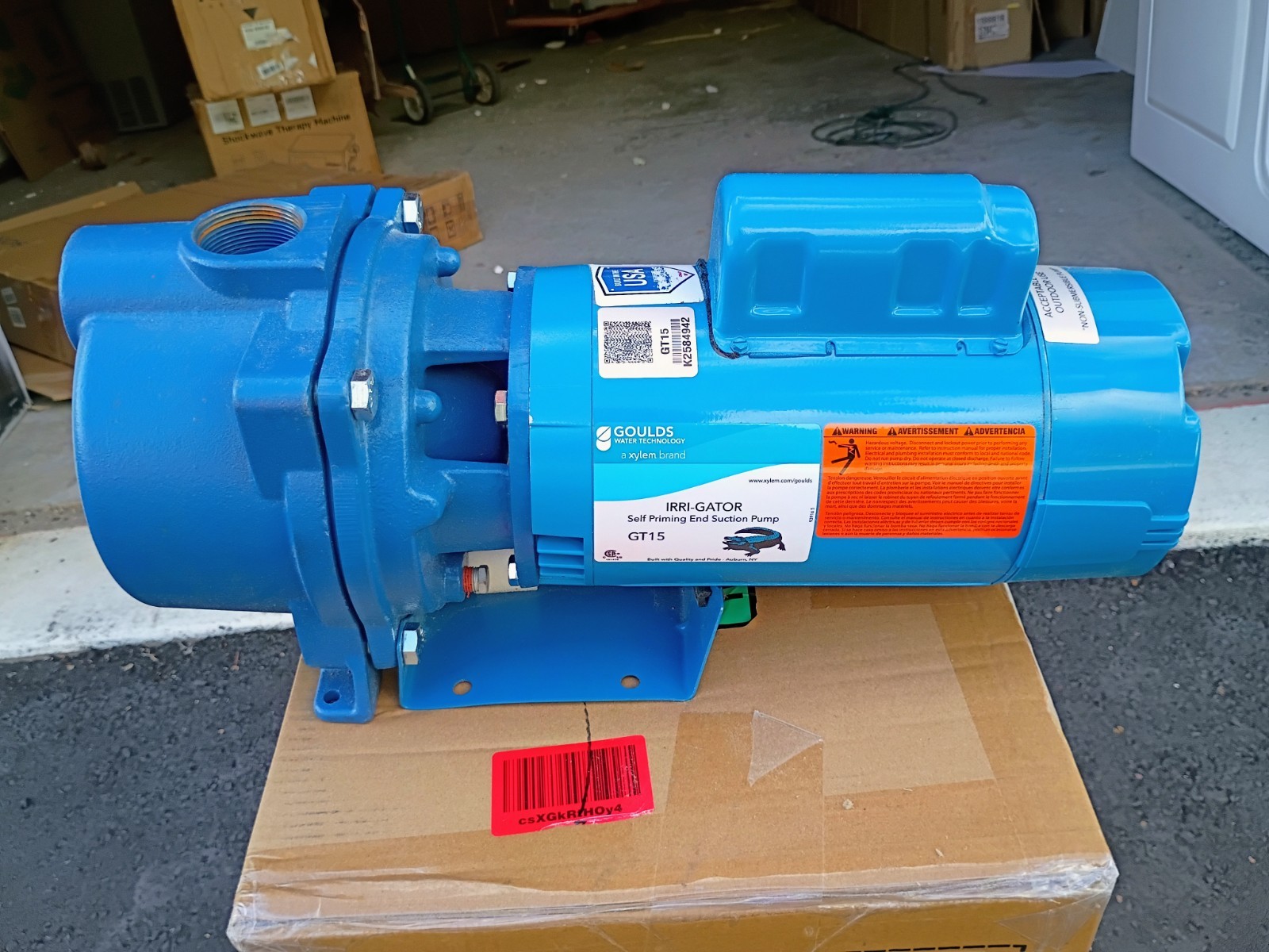 NEW GOULDS GT15 IRRI-Gator 1.5 HP Self-Priming Single Phase Centrifugal Pump NEW GOULDS GT15 IRRI-Gator 1.5 HP Self-Priming Single Phase Centrifugal Pump
