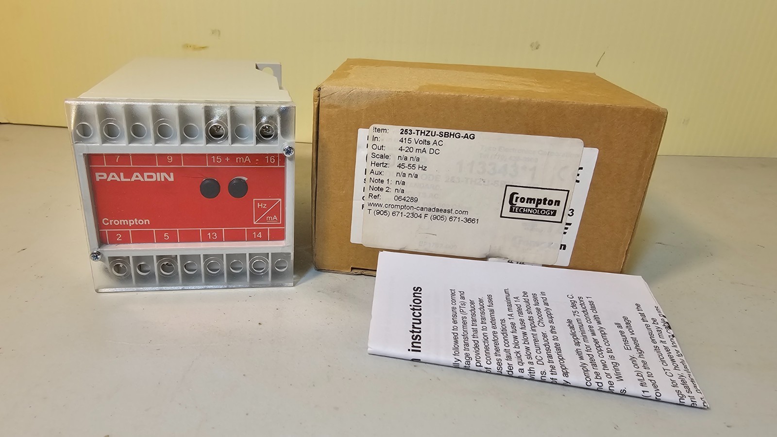 Crompton Paladin Frequency Transducer 253-THZU-SBHG-AG Crompton Paladin Frequency Transducer 253-THZU-SBHG-AG