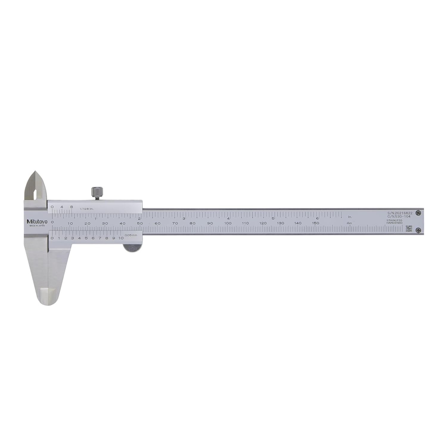 Mitutoyo 530-101 Vernier Calipers 150mm +/-0.05mm Accuracy, 0.05mm Resolution Mitutoyo 530-101 Vernier Calipers 150mm +/-0.05mm Accuracy, 0.05mm Resolution