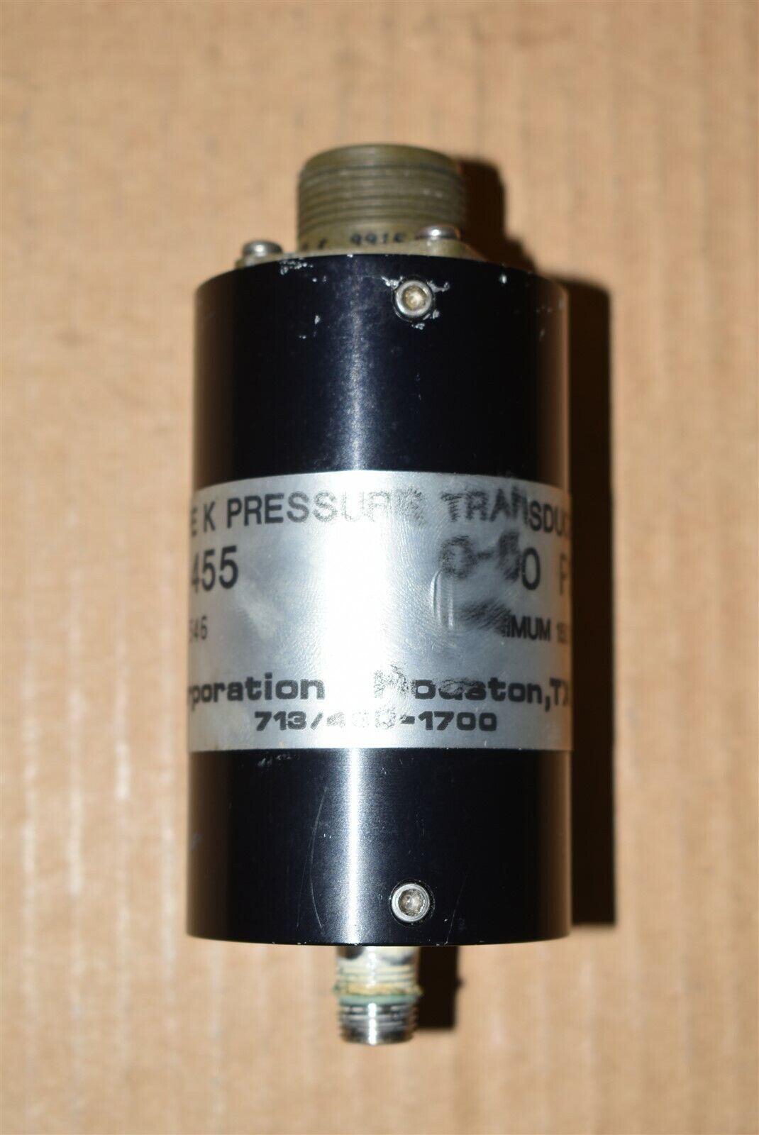 Uson Corporation Type K Pressure Transducer Model 455