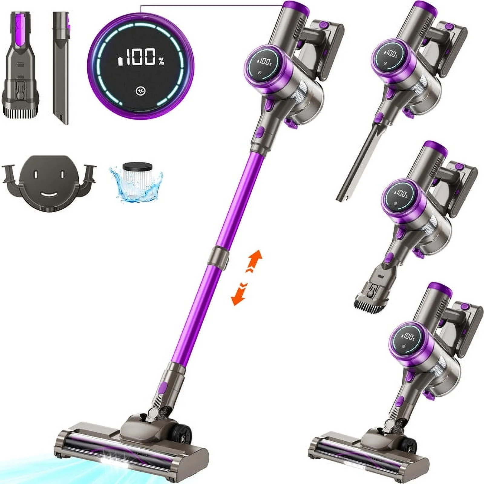 KUOSE P2 Cordless Vacuum Cleaner 38000pa/400W 50min 2200mAh Lightweight Stick KUOSE P2 Cordless Vacuum Cleaner 38000pa/400W 50min 2200mAh Lightweight Stick