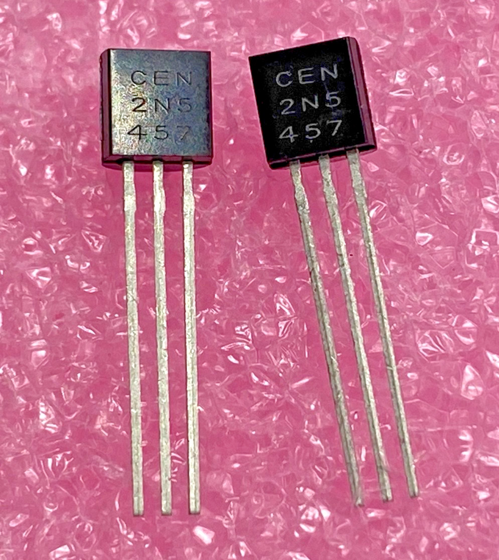 Pack of 2, Central Semiconductor 2N5457 N-Ch JFET package TO-92