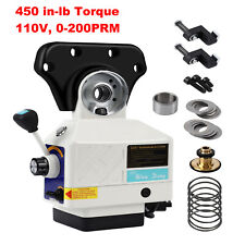 110V Z-Axis Power Milling Machine 450 in-lb Torque 0-200 RPM for Bridgeport Type picture