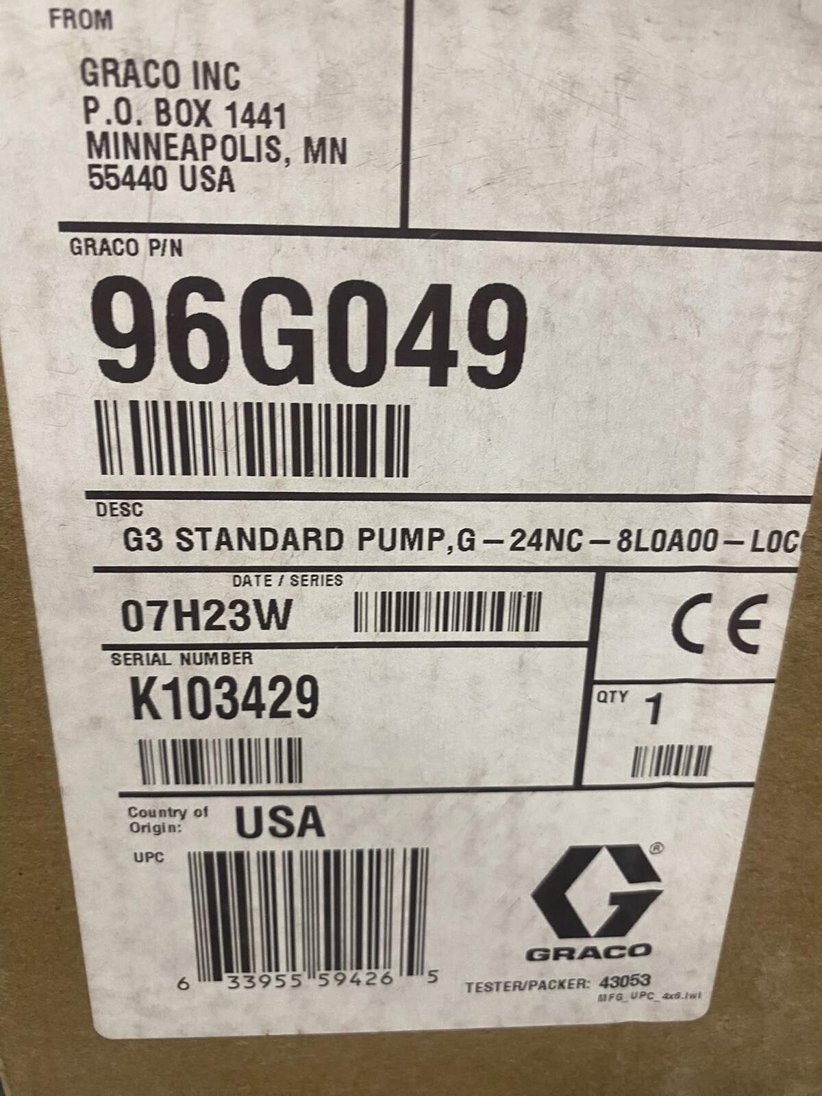 GRACO 96G049 GRACO 96G049