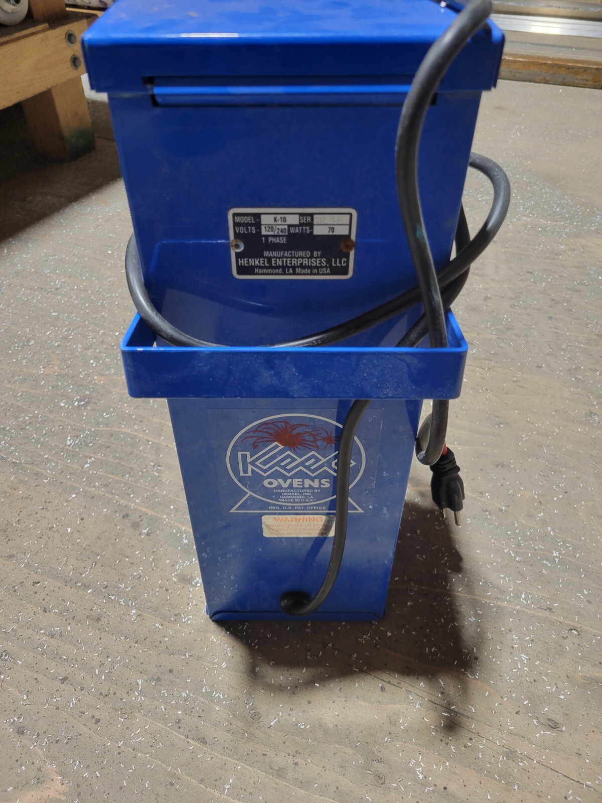KEEN HENKEL K-10 Portable Welding Electrode Rod Oven 1ph 120V KEEN HENKEL K-10 Portable Welding Electrode Rod Oven 1ph 120V