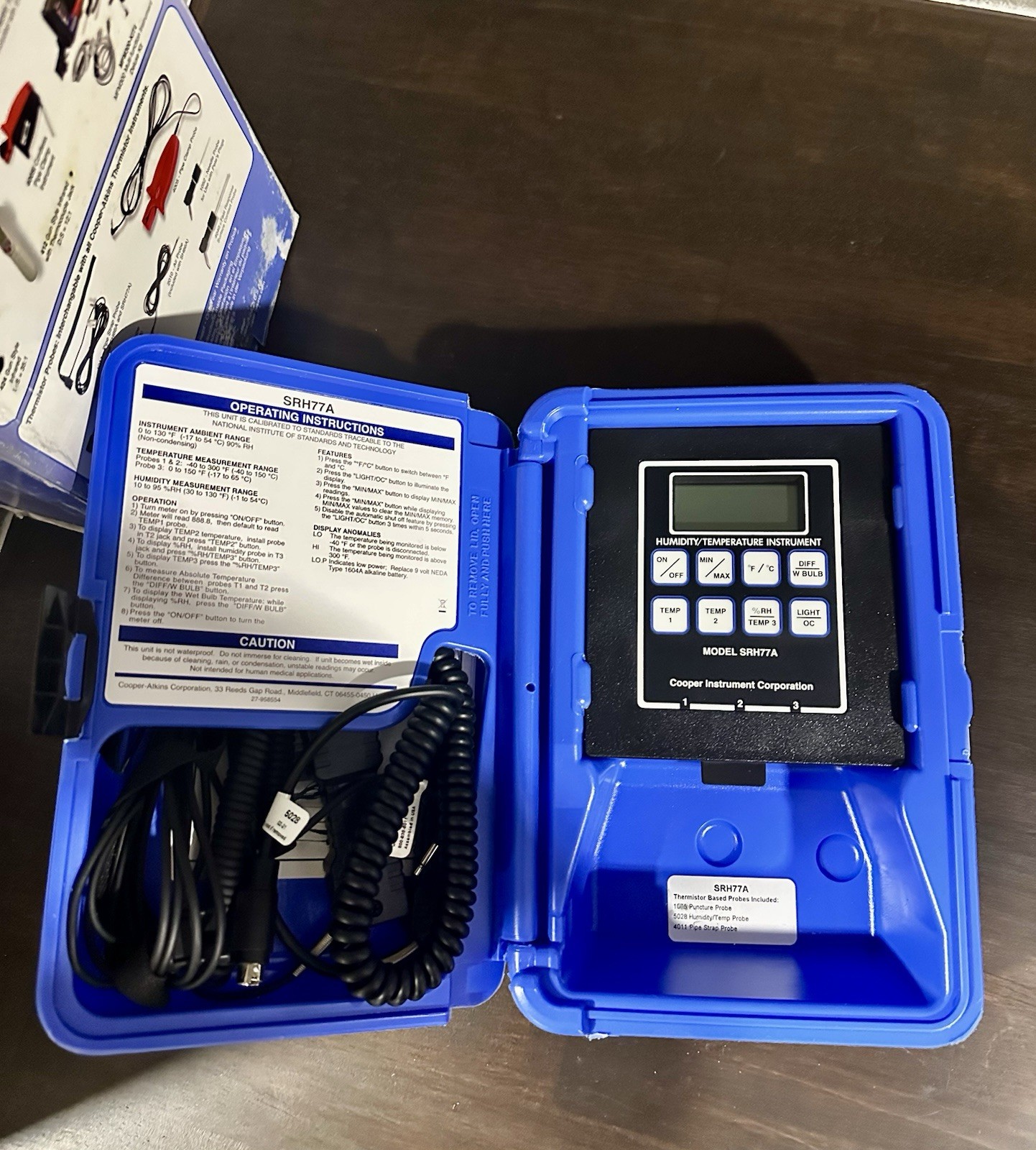 Cooper-Atkins SRH77A Temperature Humidity Meter Kit – New Open Box Cooper-Atkins SRH77A Temperature Humidity Meter Kit – New Open Box