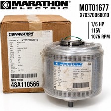 Trane MOT01677 Marathon Electric Motor 1/6 HP 115V 1075 RPM X70370068010 picture