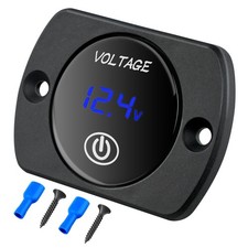 Nilight 12V LED Digital Voltmeter Touch Switch Voltage Gauge Panel Meter 8-48V picture