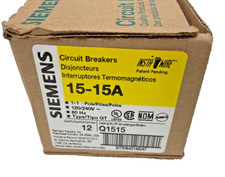12 PACK Siemens Q1515 Circuit Breaker 15-15 Amp Double Breaker Electrical-RV picture
