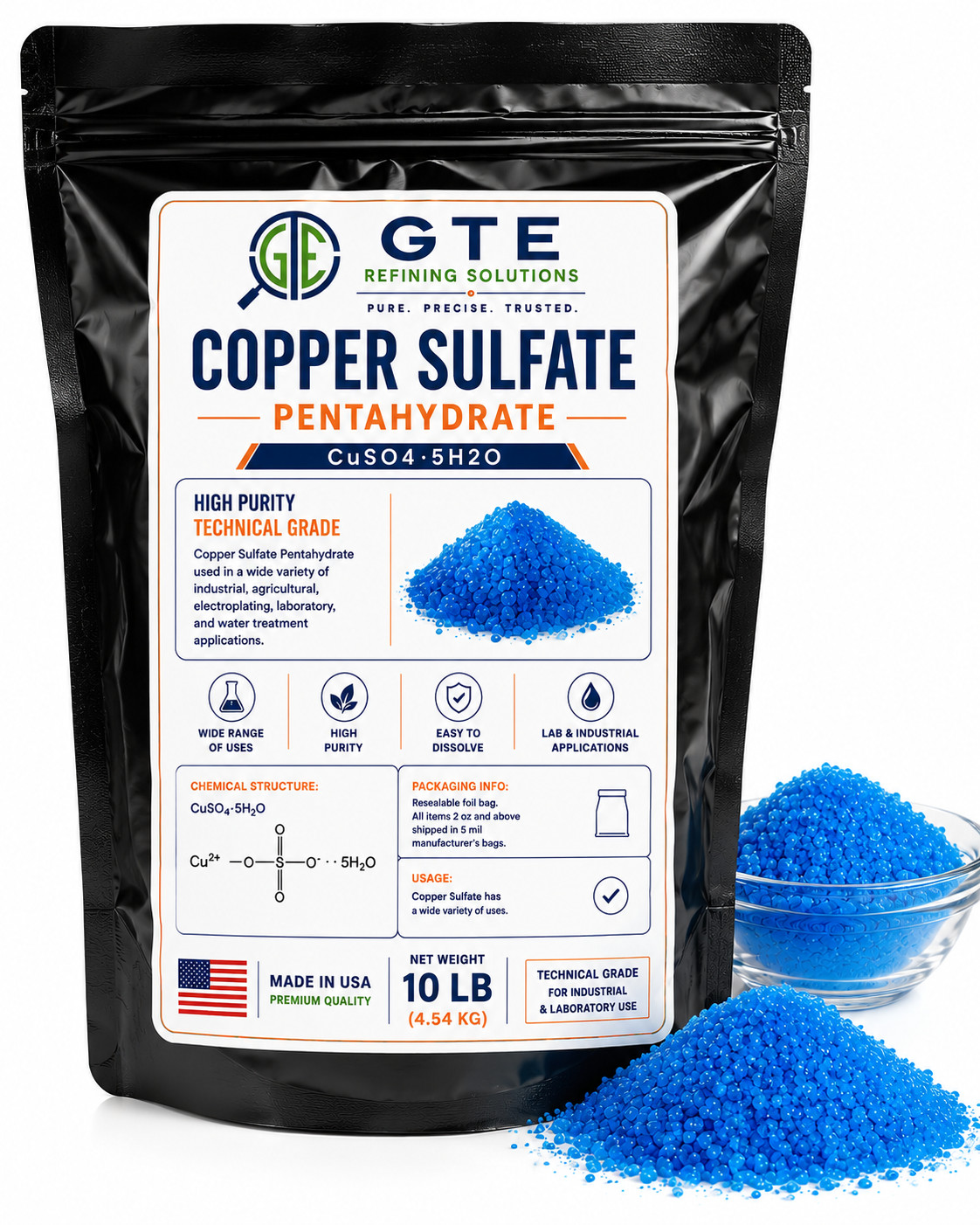 COPPER SULFATE POWDER - 99% PURE - COPPER SULFATE POWDER - 99% PURE -