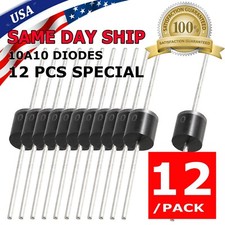 12 Pieces 10A10 10 Amp 1000V 10A 1KV Axial Rectifier Diode solar panel C16 picture