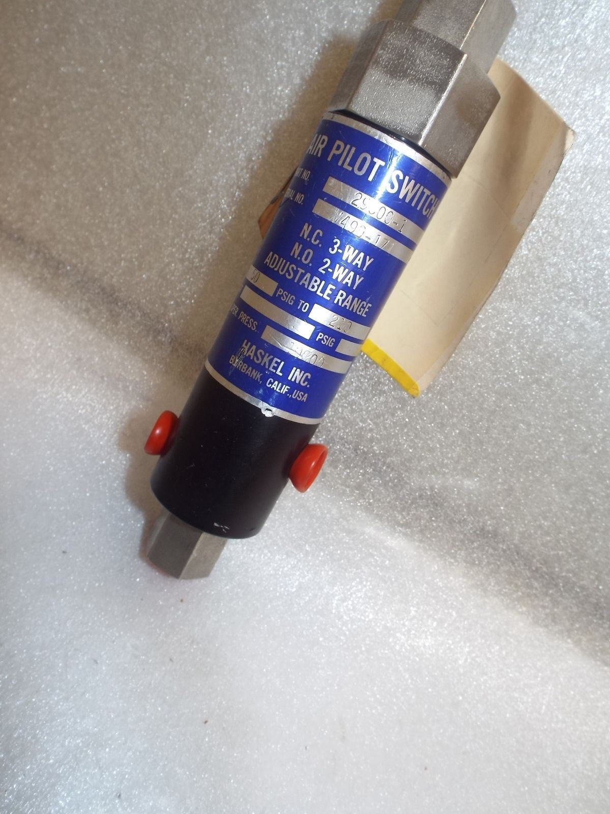 HASKEL INC 29300-1 AIR PILOT VALVE