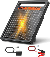 Solar Electric Fence Charger, 1.6J 55-Mile for Large Fence Systems picture