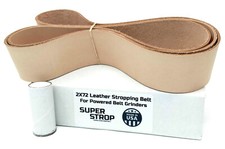 2X72 in. Leather Honing Belt SUPER STROP fits 2X72 Belt Grinder Razor Sharp Edge picture
