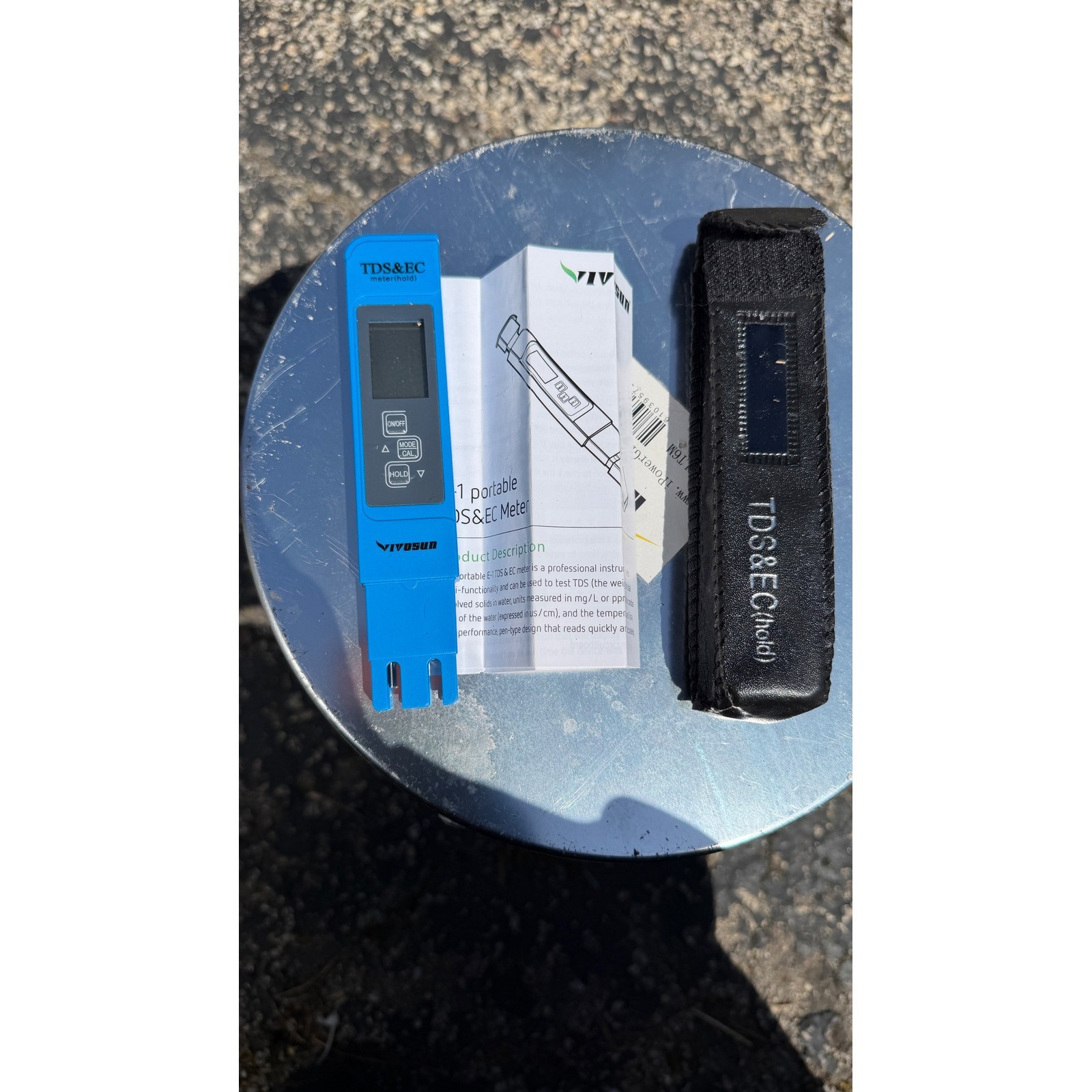 VIVOSUN E-1 Portable TDS EC Meter Water Quality Tester Temperature Blue 3-in-1 VIVOSUN E-1 Portable TDS EC Meter Water Quality Tester Temperature Blue 3-in-1