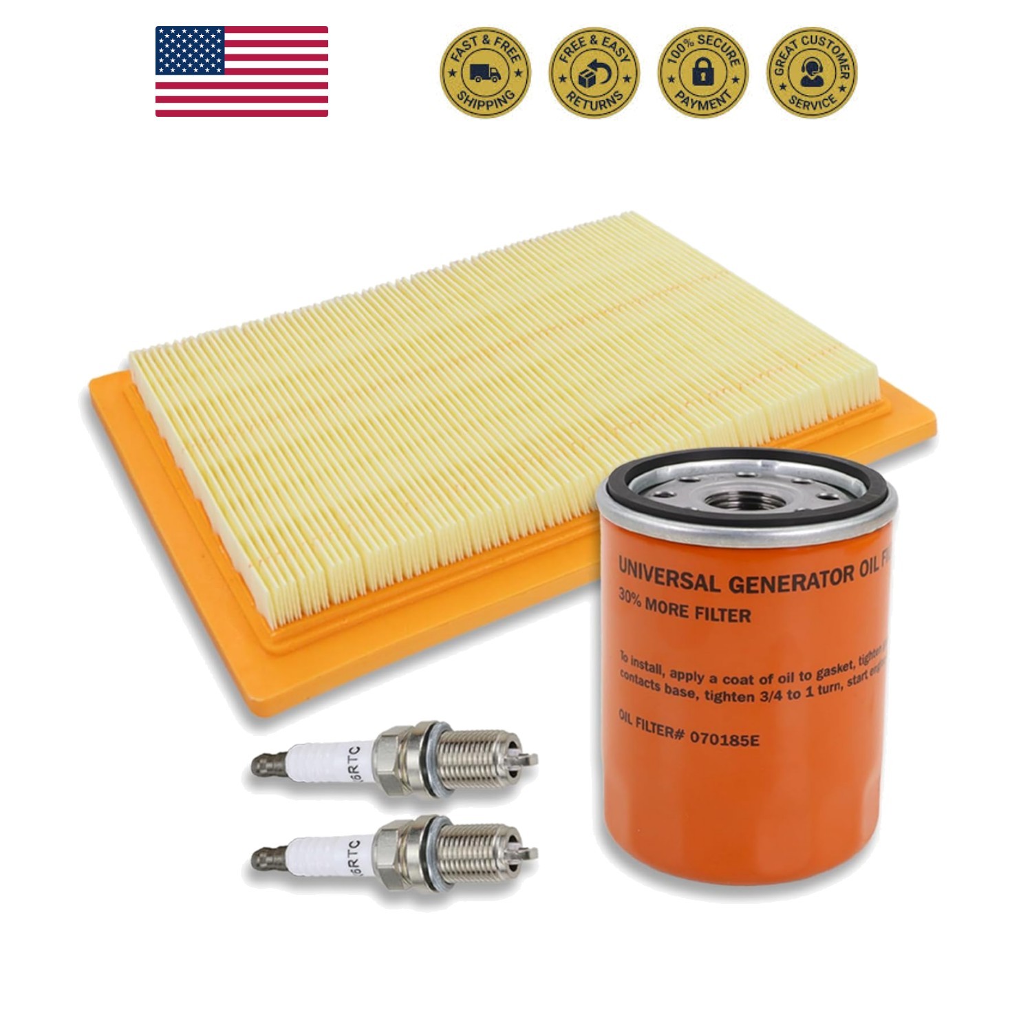 6485 Maintenance Kit Fit for Generac 16KW-26KW 999cc Air Cooled Generator | I...