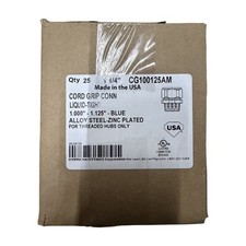 BOX OF 25 American Fittings CG100125AM 1-1/4in Liquid-Tight Cord Grip Connector picture