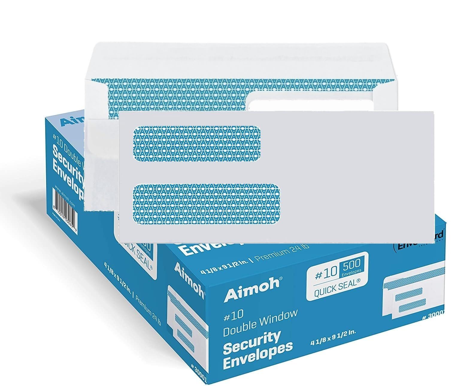 #10 Double Window Flip & Seal Security Envelopes - Security Tinted (30110) #10 Double Window Flip & Seal Security Envelopes - Security Tinted (30110)