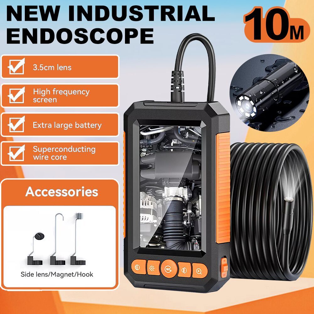 10M 1080P Borescope IP67 Waterproof 4.3 Inch Screen 8 LED Pipe Auto Camera 10M 1080P Borescope IP67 Waterproof 4.3 Inch Screen 8 LED Pipe Auto Camera