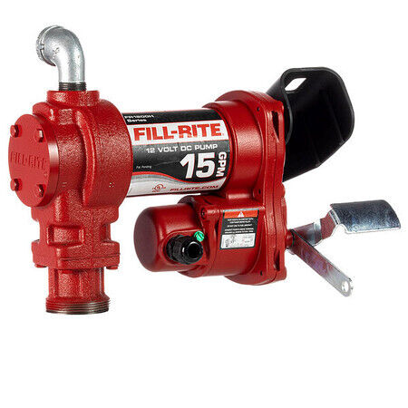 Fill-Rite Fr1204h Fuel Transfer Pump, 12Vdc, 15 Gpm, 1/4 Hp, Cast Iron, 1 In.