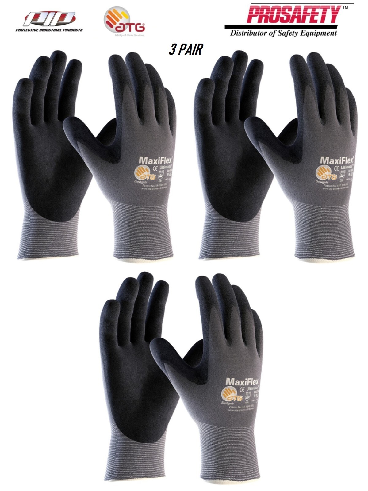 LOT 34-874 MaxiFlex Nitrile Grip Construction Landscaping Industrial WORK GLOVES LOT 34-874 MaxiFlex Nitrile Grip Construction Landscaping Industrial WORK GLOVES