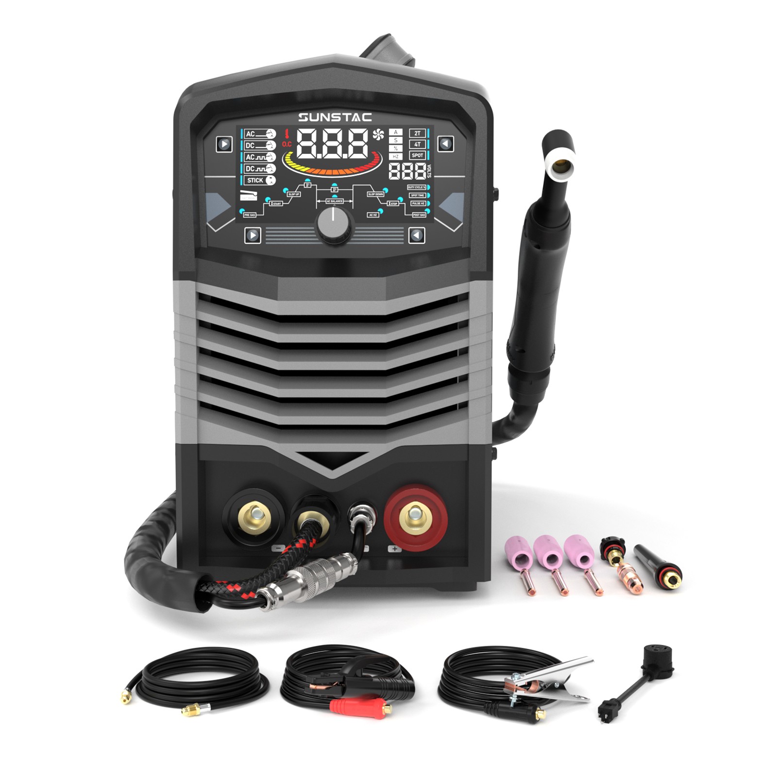 250A AC/DC Aluminum TIG Welder with Pulse 110/220V Dual Voltage TIG Stick