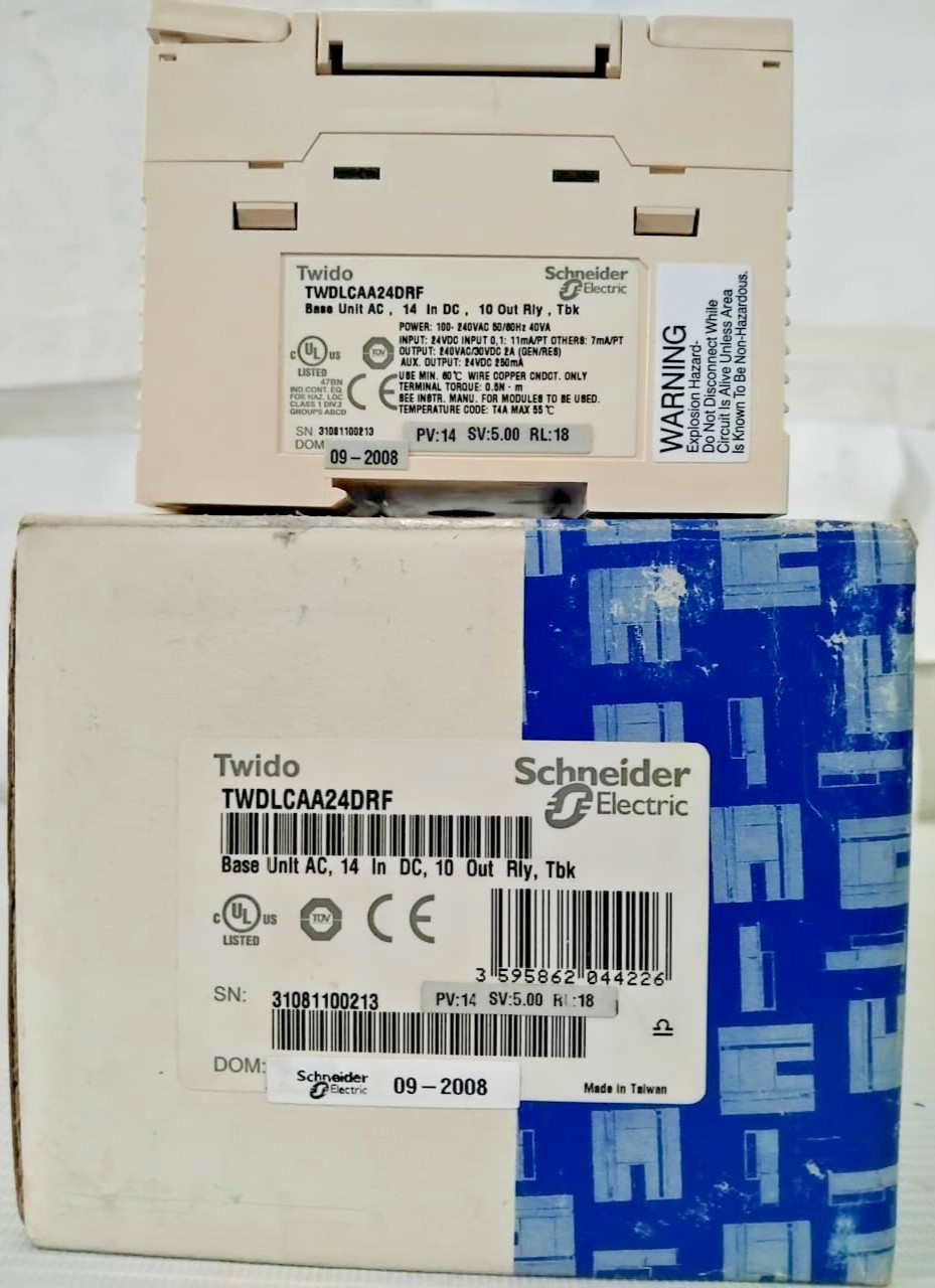 Schneider Electric TWDLCAA24DRF Extendable PLC Base Twido Programmable - New Box Schneider Electric TWDLCAA24DRF Extendable PLC Base Twido Programmable - New Box