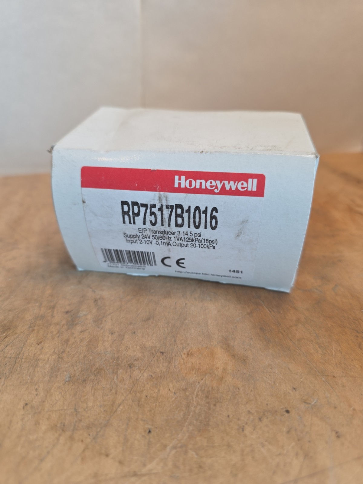 Honeywell RP7517B1016 E/P Transducer