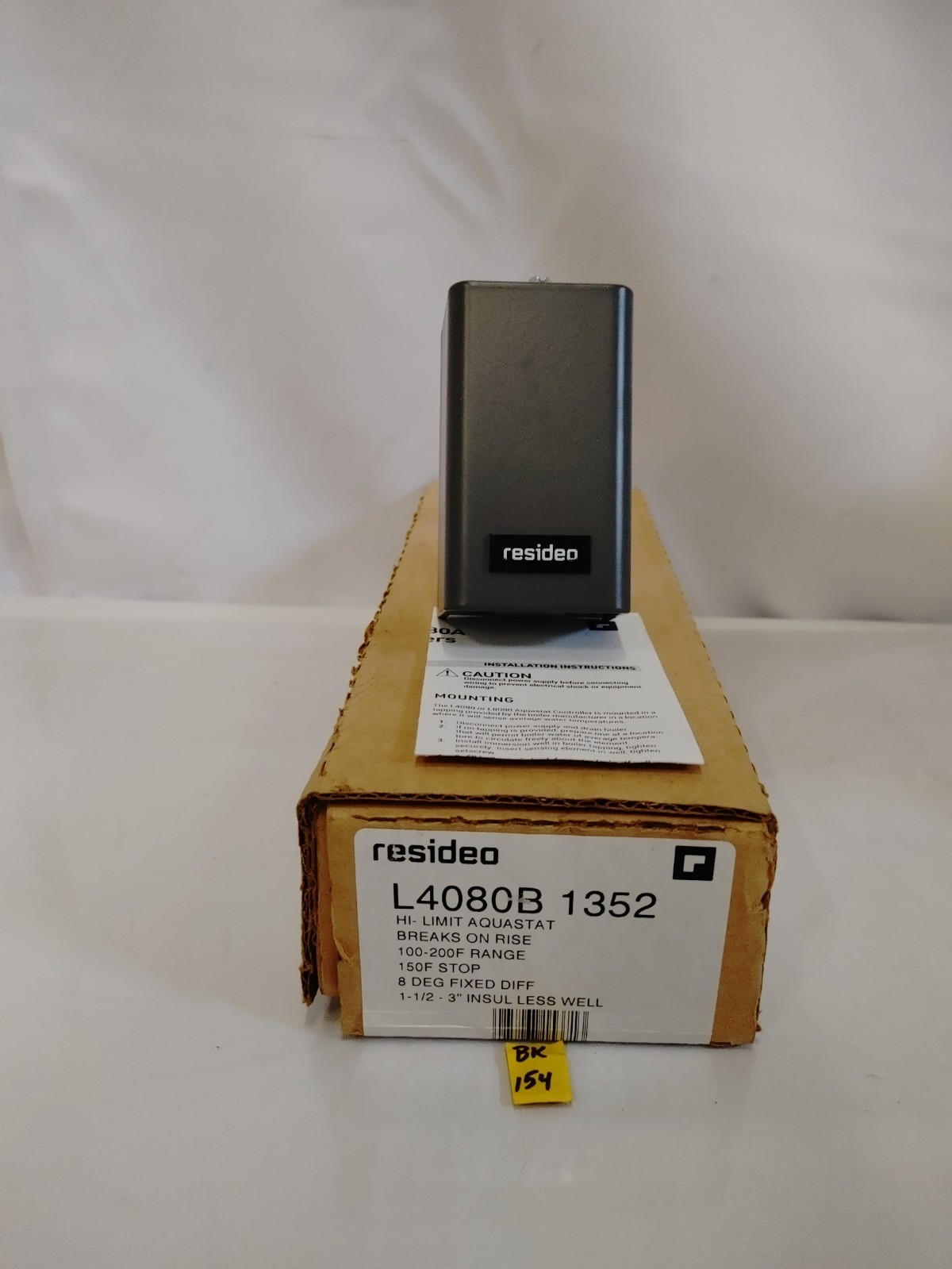 Resideo L4080B1352 High Limit Immersion Aquastat