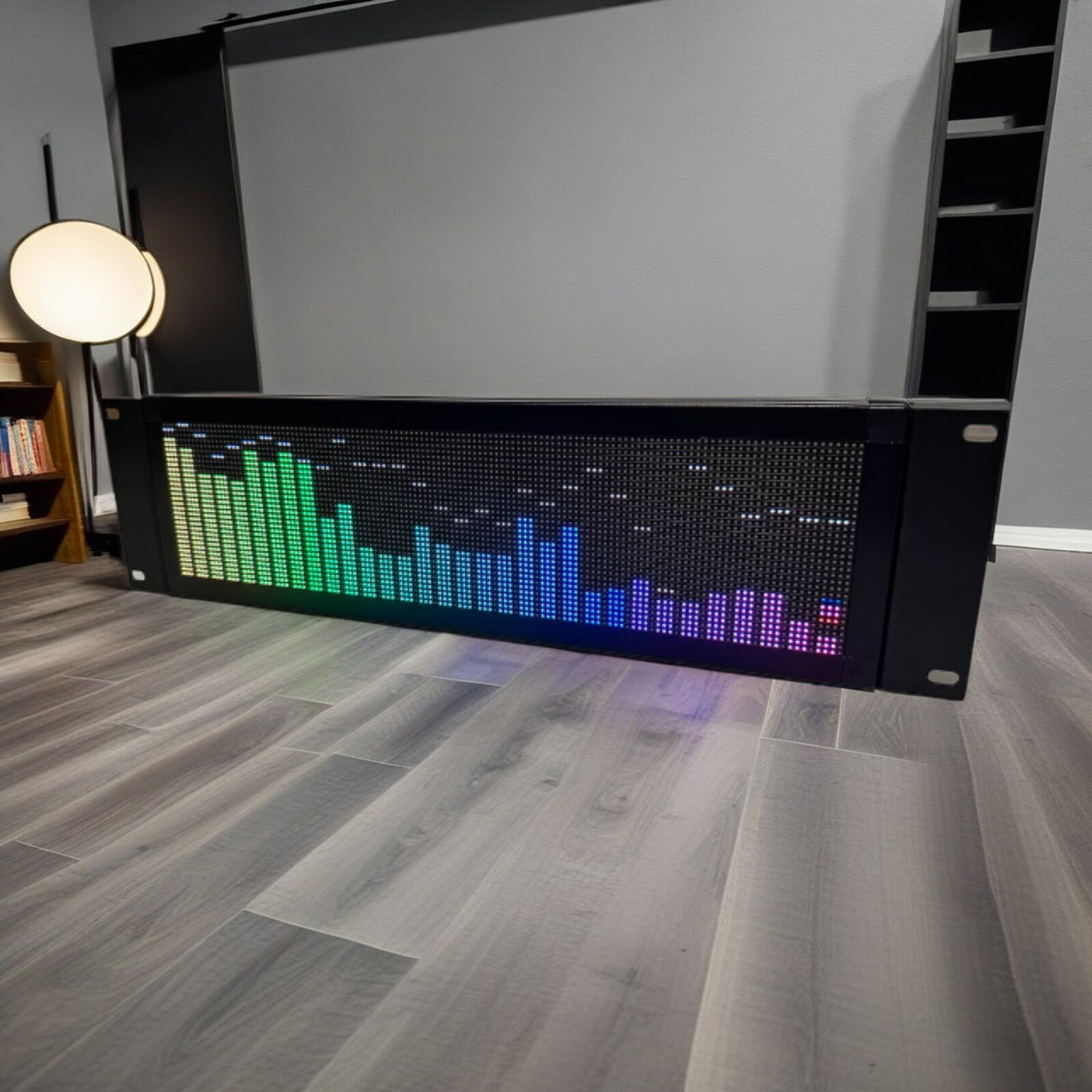 Full Color Music Spectrum Display Rhythm Light 3U with Mounting Bracket Full Color Music Spectrum Display Rhythm Light 3U with Mounting Bracket
