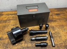 Vintage Bridgeport No. 2 Offset Boring Head R8 Shank with Factory Metal Case picture