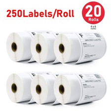 20Roll Direct Thermal Shipping Labels 4x6