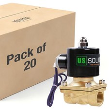 U.S. Solid 20pcs 1/2'' Brass Solenoid Valve 12V DC Normally Closed Air Water picture